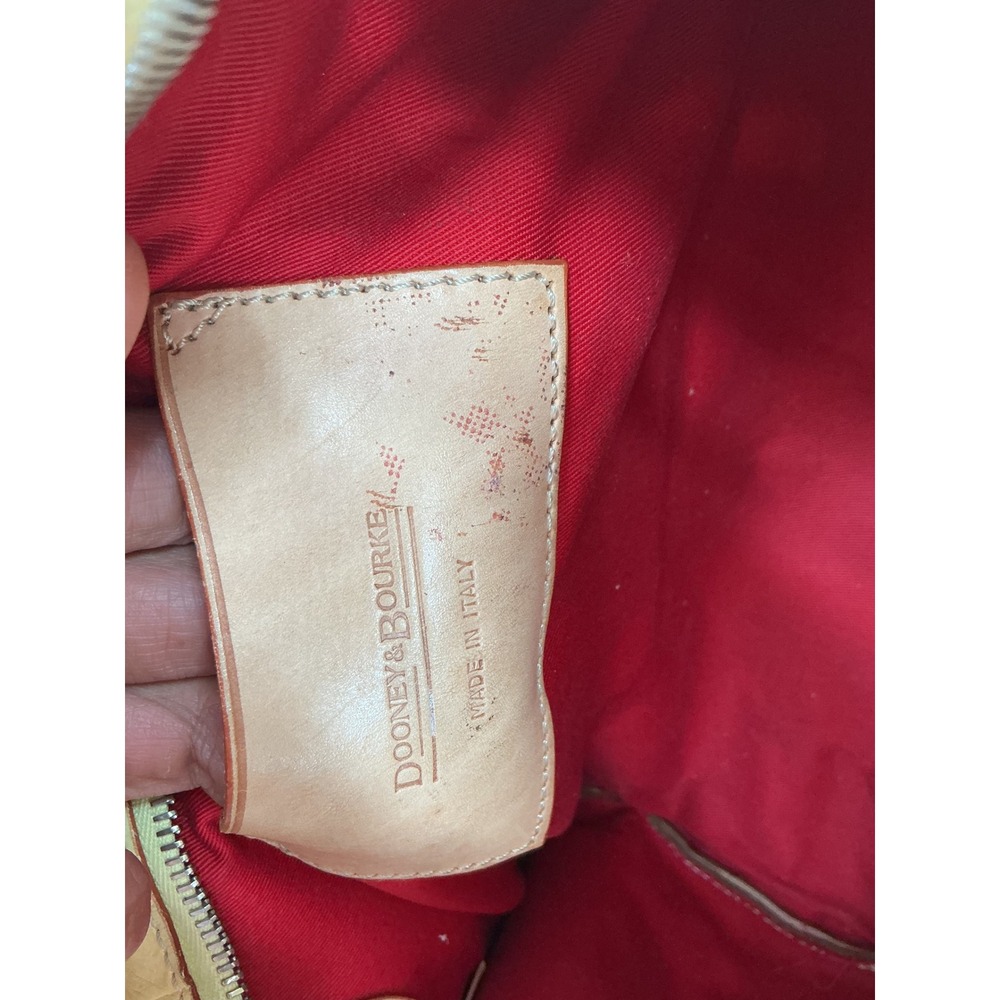 Dooney & Bourke Made in Italy Leather‎ Lock Satchel | Croco Embossed - Picture 5 of 14